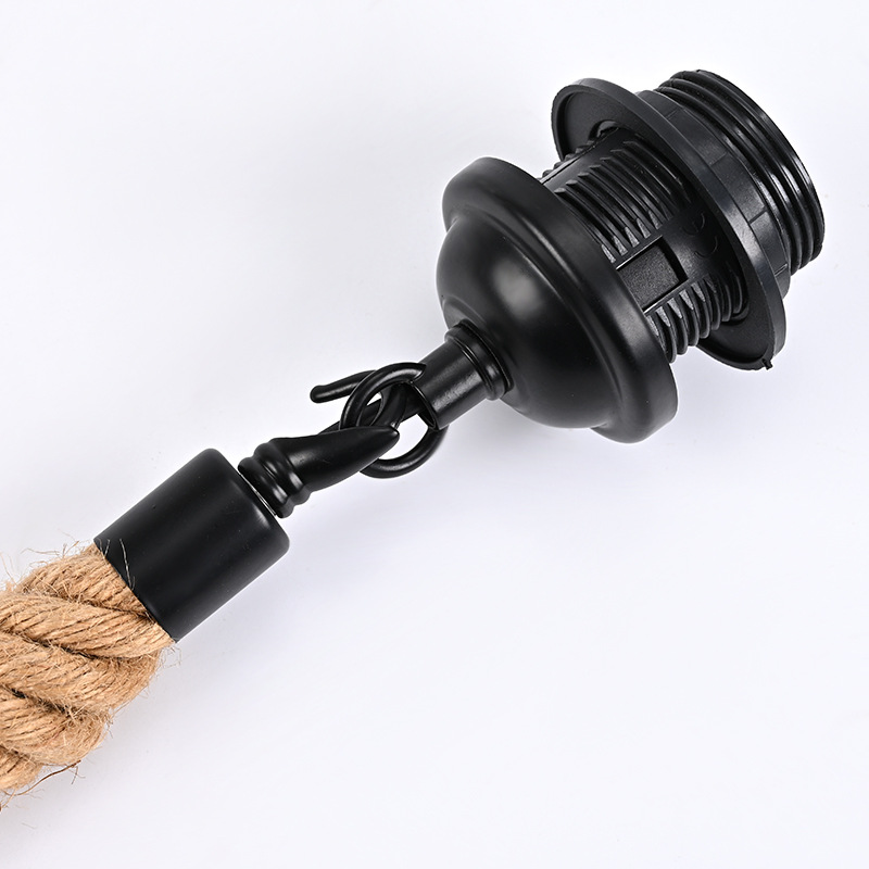 American Retro Industrial Style Single-head Hemp Rope Pendant Lamp Shade