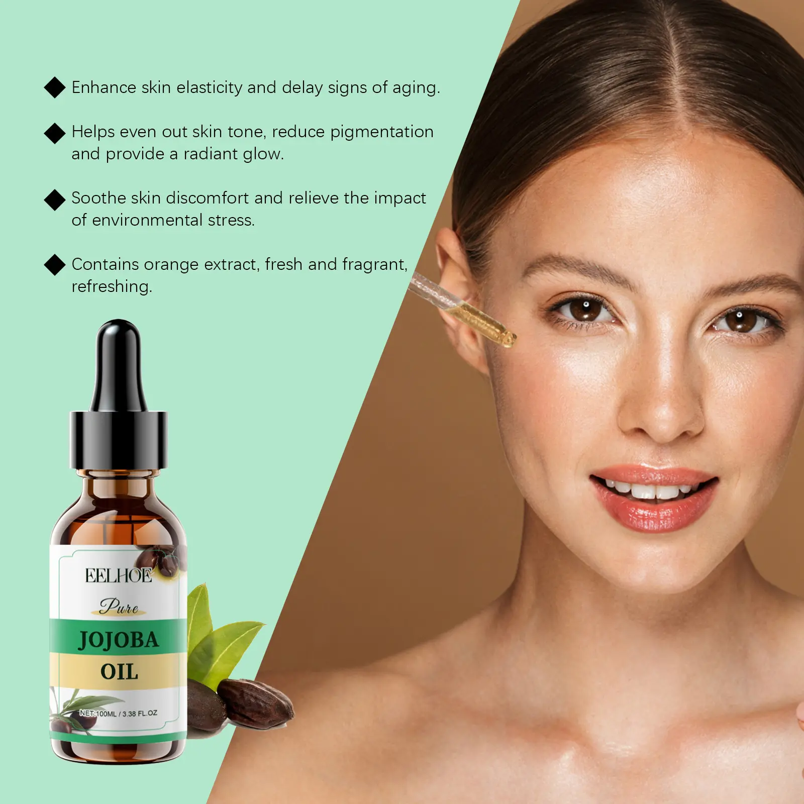 Organic Jojoba Oil Firming Skin Elastic Moisturizing