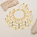 Resort-style Copper Devil-eye Butterfly Zircon Anklet view 8