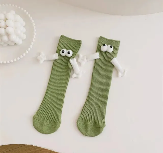 Cotton Magnetic Handle Cute Hand Socks Summer Tube Socks Green - Shop at LoveMi
