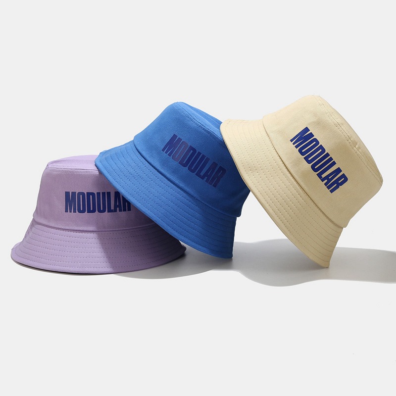 Letters Fisherman Hat Face-showing Little Korean Style Students