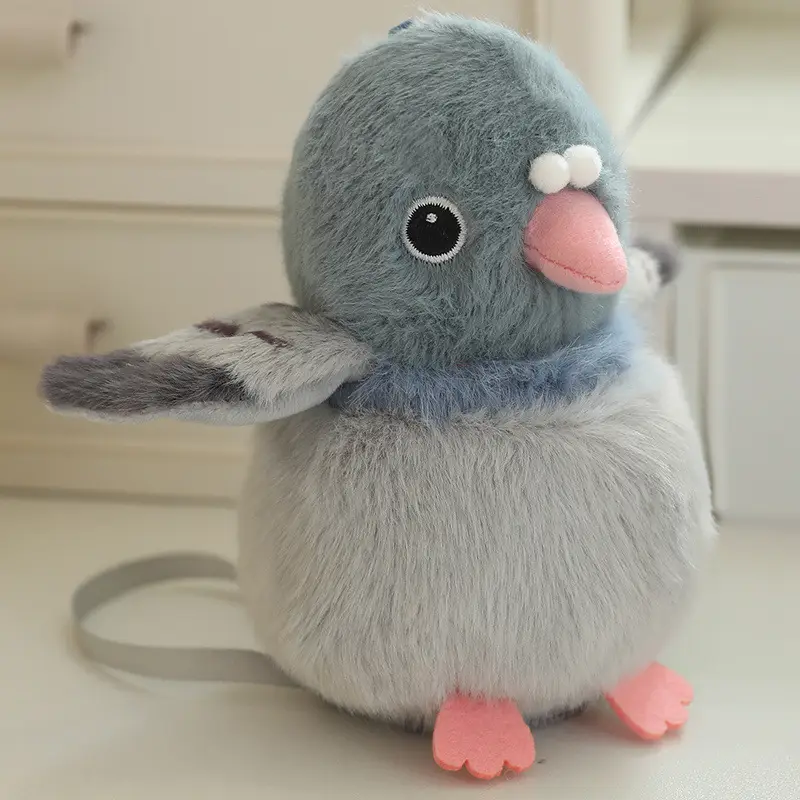 Cartoon Parrot Plush Toy Pendant For Girls Bags And Keychains