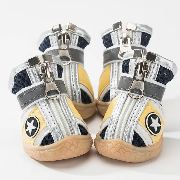 Dog Shoes Anti drop Breathable Shoes Yellow Star - Shop at LoveMi
