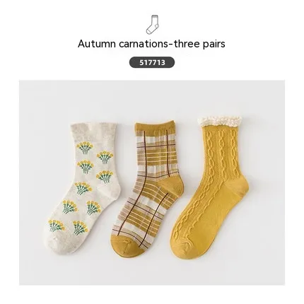 Cartoon Mid Tube Trendy Cotton Women's Socks Set517713 - Shop at LoveMi