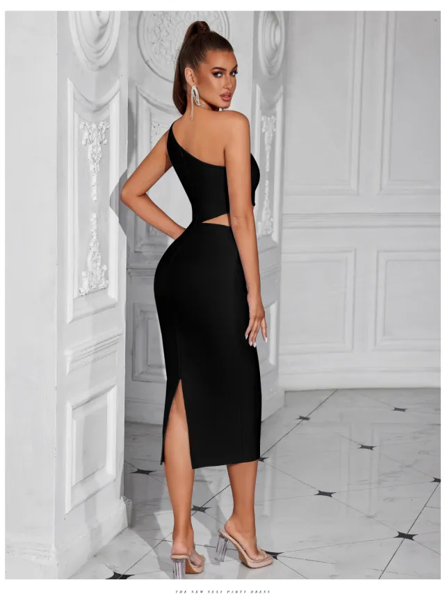 Beaded Bowknot Dress Women's Clothing Black - Shop at LoveMi