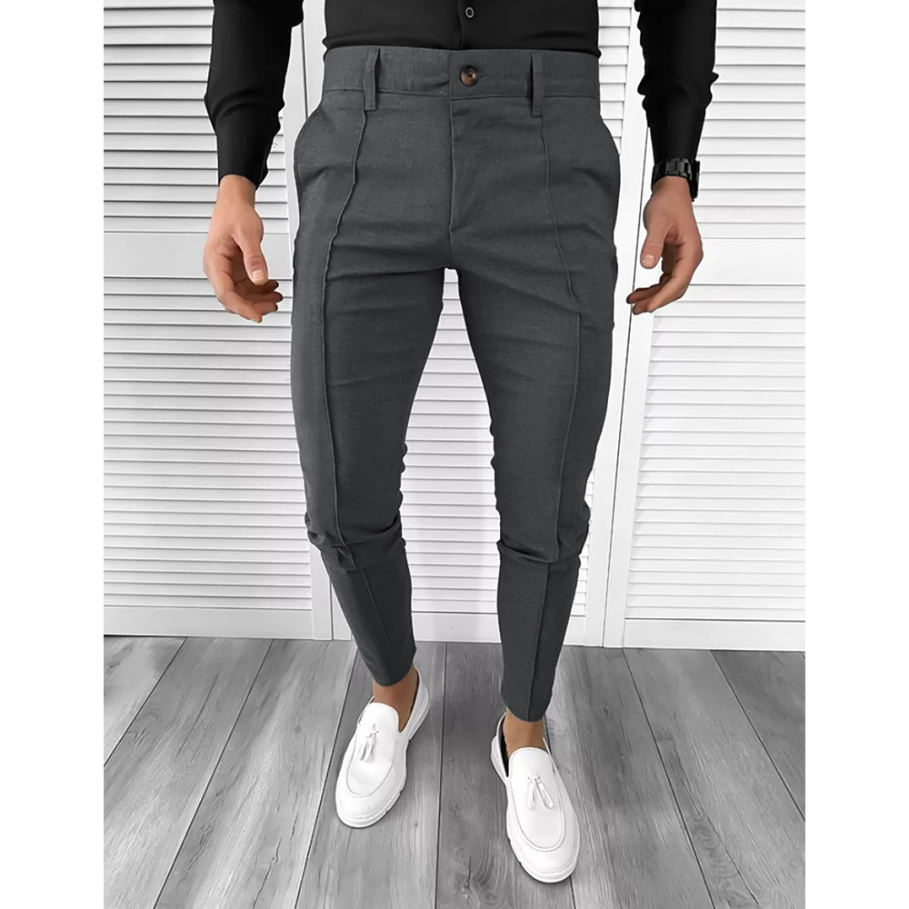 European And American Men's Decorative Leisure Business Pants