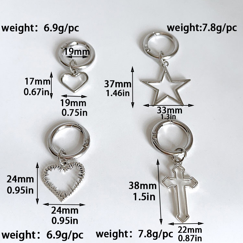 Title 1, Metal Hollow Pentagram XINGX Star Cross Love Ma...