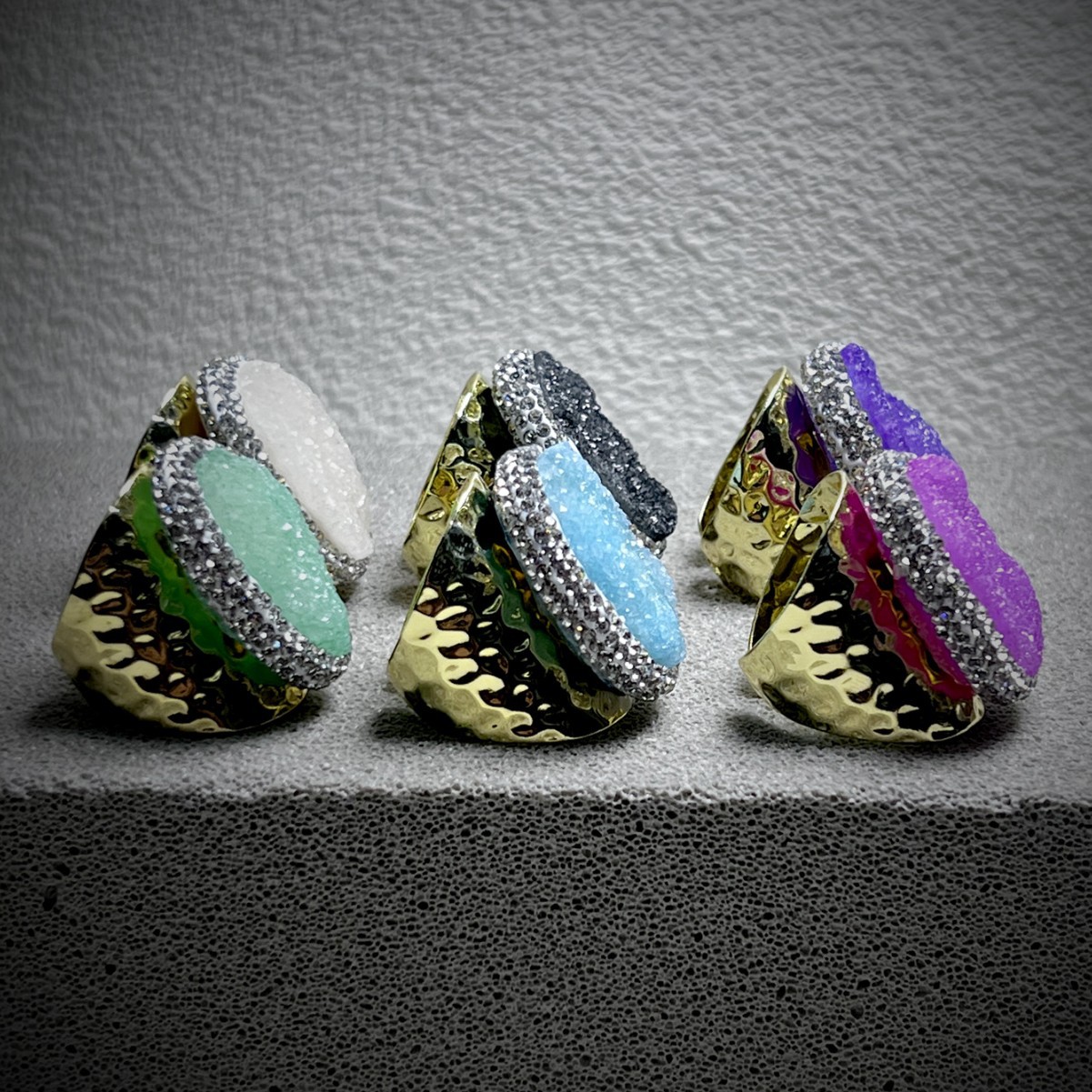 Antique Bronze Adjustable Statement Wide Ring