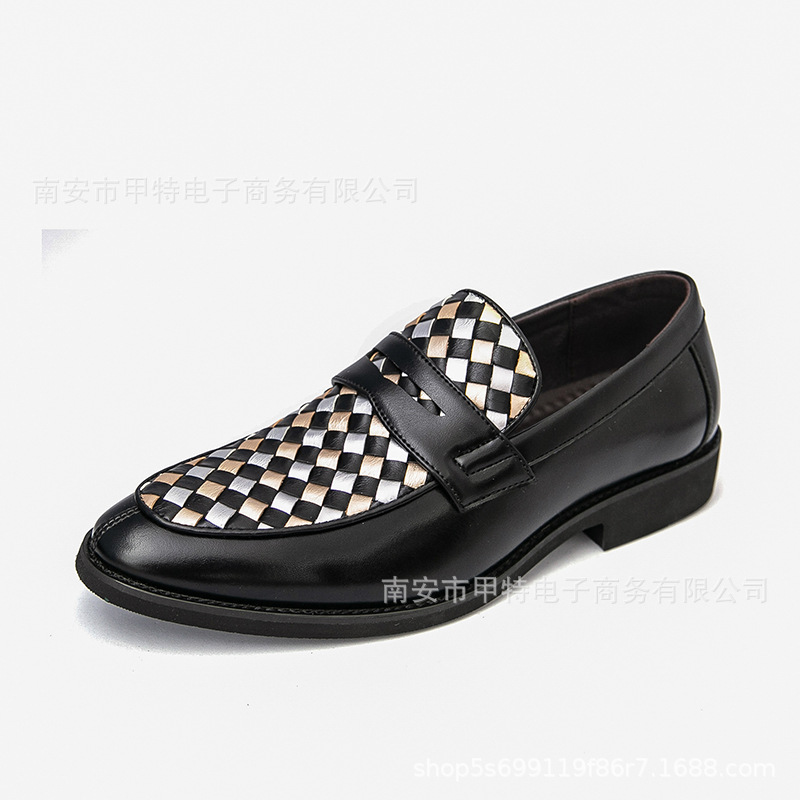 Mens Casual Pointed-toe Leather Shoes