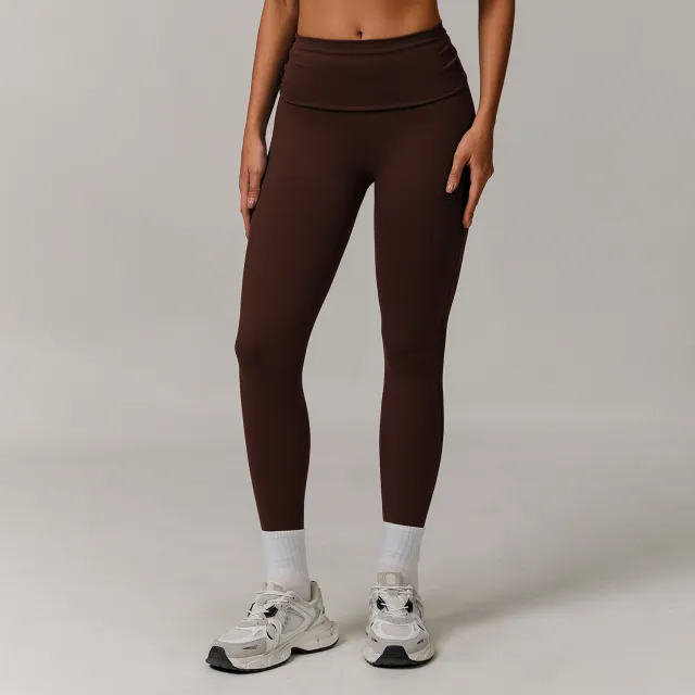 Waist Turning Head Tight High Waist Yoga Pants Hip Lifting All match Coke Tea Coffee Color - Shop at LoveMi