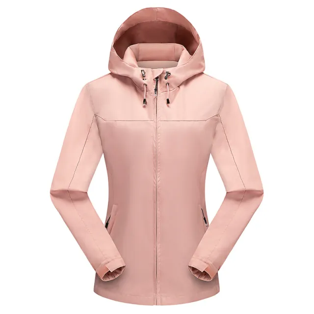 Shell Jacket Thin Hooded Trench Coat Coat Female Pink - Shop at LoveMi