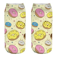 New 3D Digital Printing Harajuku Food Donut Socks Cartoon Three-dimensional Printing - Ttq05 - View 1