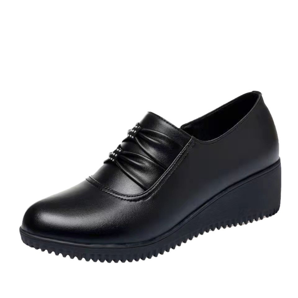 Synthetic Leather Wedge Flats