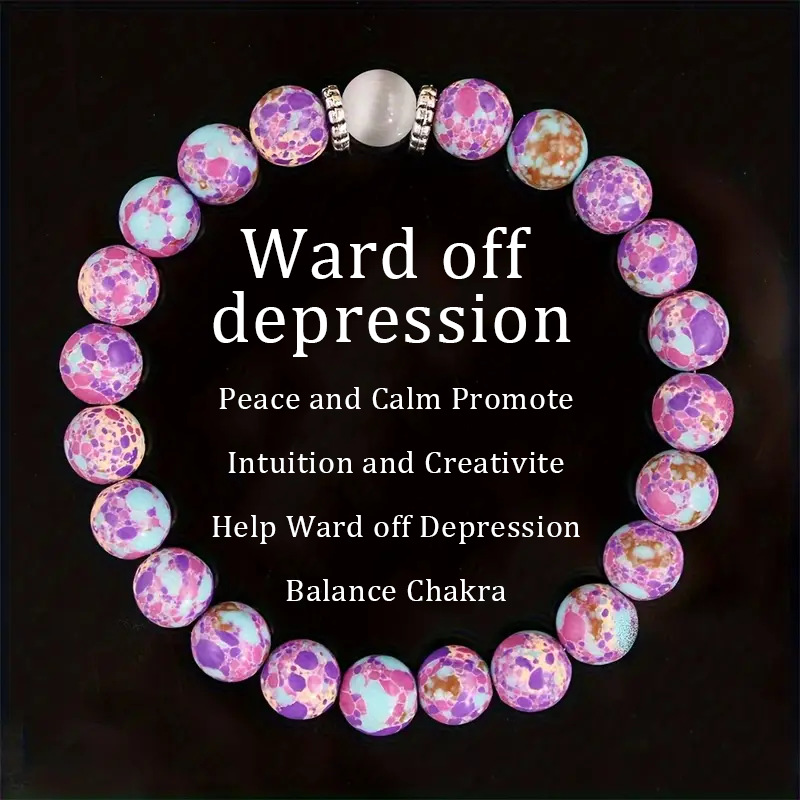 Natural Stone Bead Bracelet For Protection And Relief