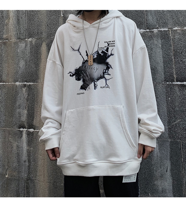 Title 9, Loose casual cotton hooded sweatshirt