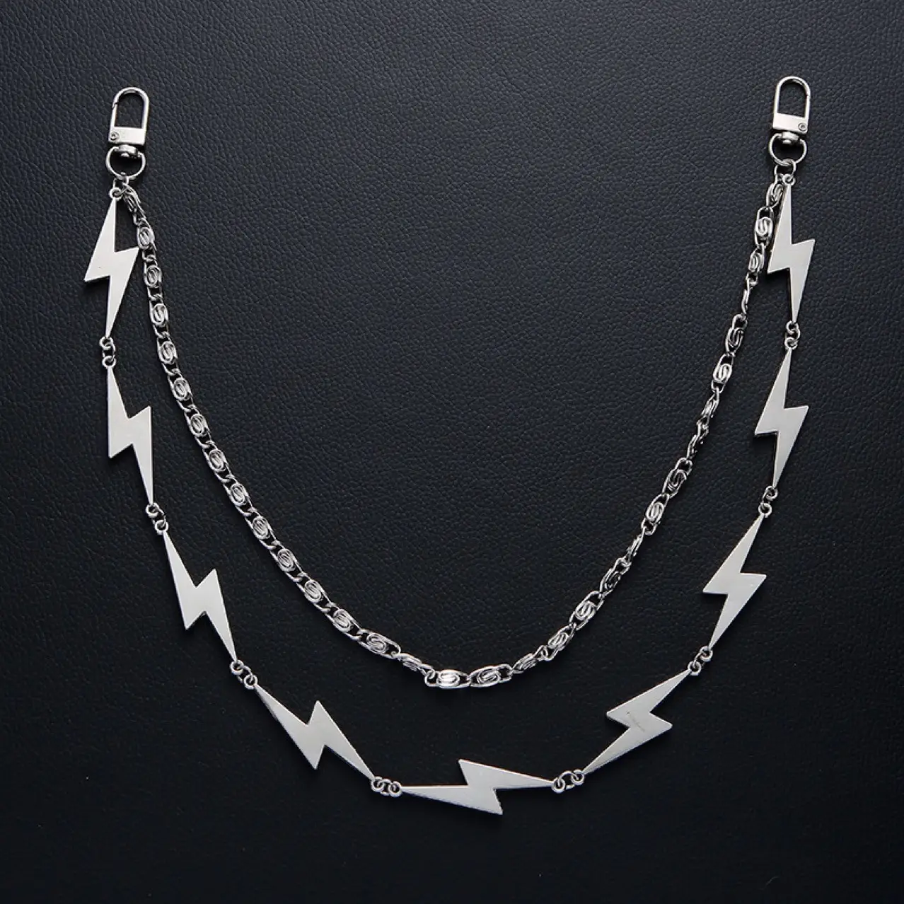 Lightning Phants Zipper Punk Alloy Waist Chain