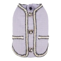 Pet Clothes Autumn And Winter Quilted Coat Warm - Light Purple - View 1