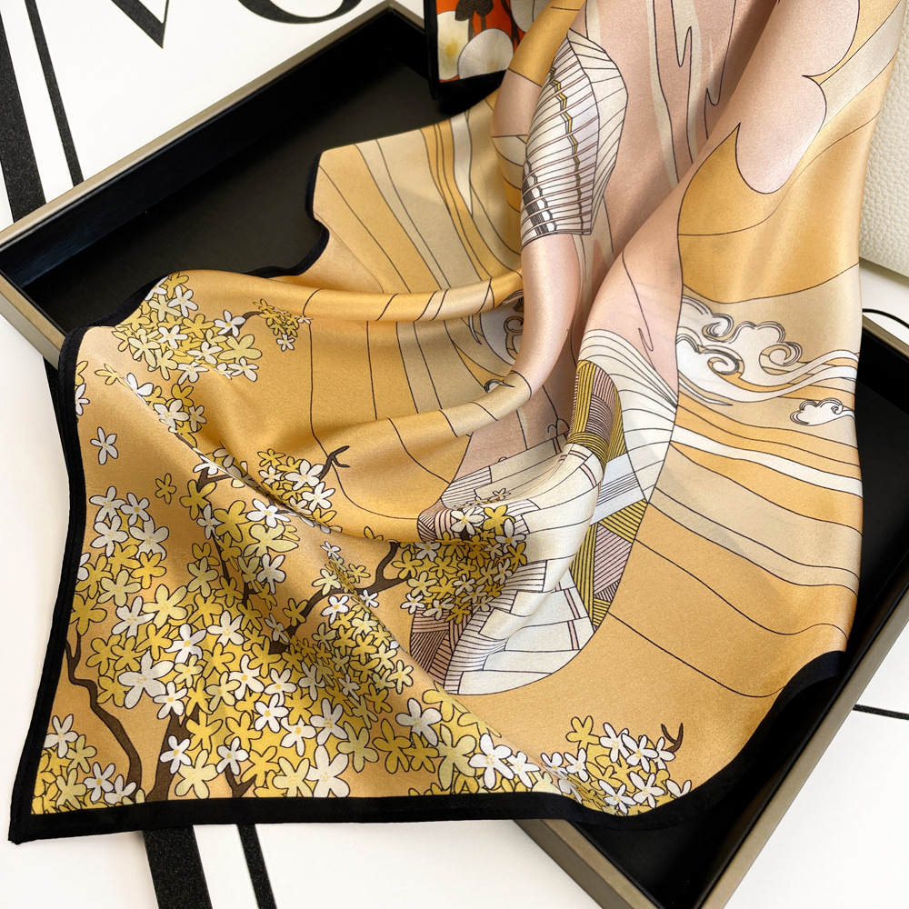 70CM Silk Handkerchief Luxurious - Image 4