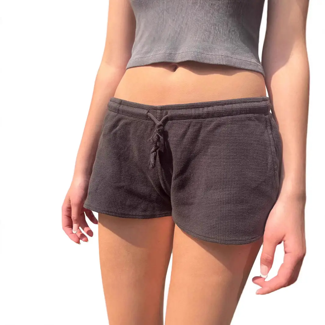 Women's Casual Sports Shorts With Elastic Waistband And Drawstring
