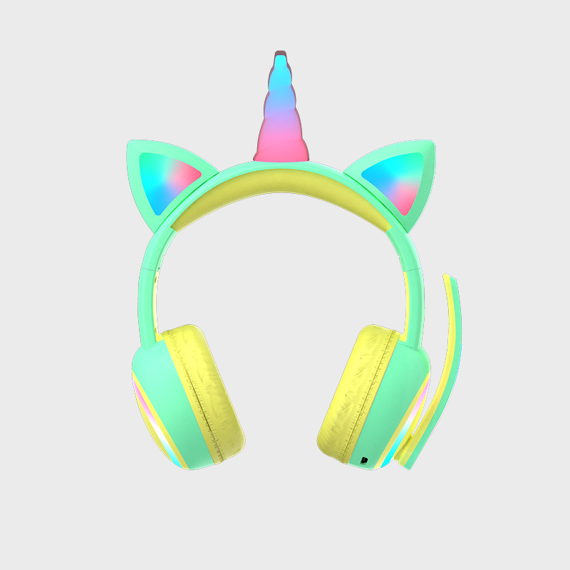 Glowing Bluetooth Headset Cat Ear Children's Headphones Crown Headset - Image 11
