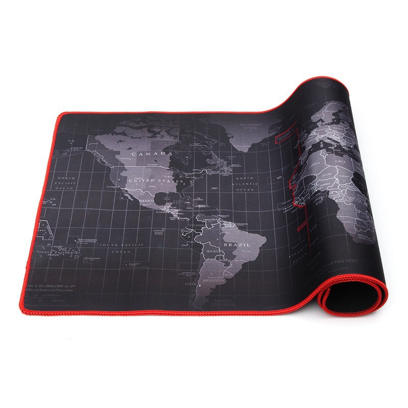 World Map Mouse Pad With Stitched Edges For Your Desk 3