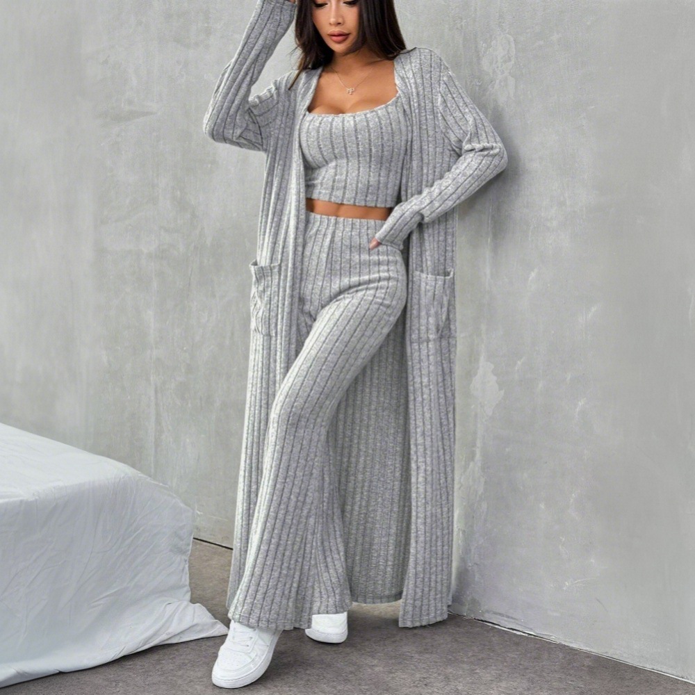 Stylish Casual Home Knitted Three-Piece Set — foto 5
