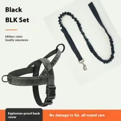 Dog Breast Strap Vest Jacket Medium Large Dog Pet Hand Holding Rope - Black Strap Rope - View 1