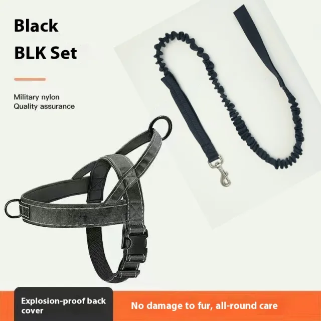 Dog Breast Strap Vest Jacket Medium Large Dog Pet Hand Holding Rope Black Strap Rope - Shop at LoveMi