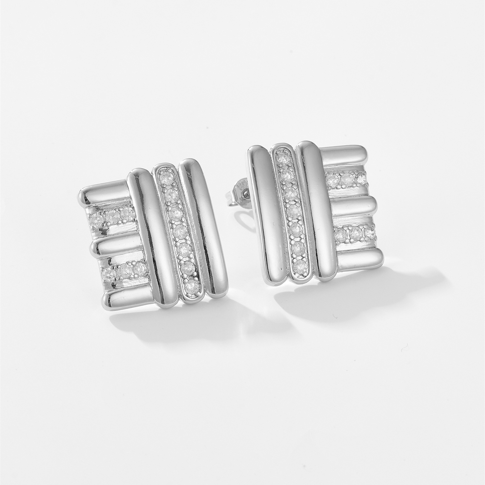 Retro Simple White Copper Earrings For Women