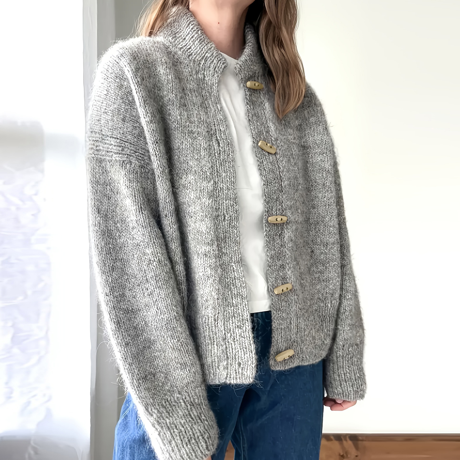 Women's Simple Loose Casual Knitted Cardigan