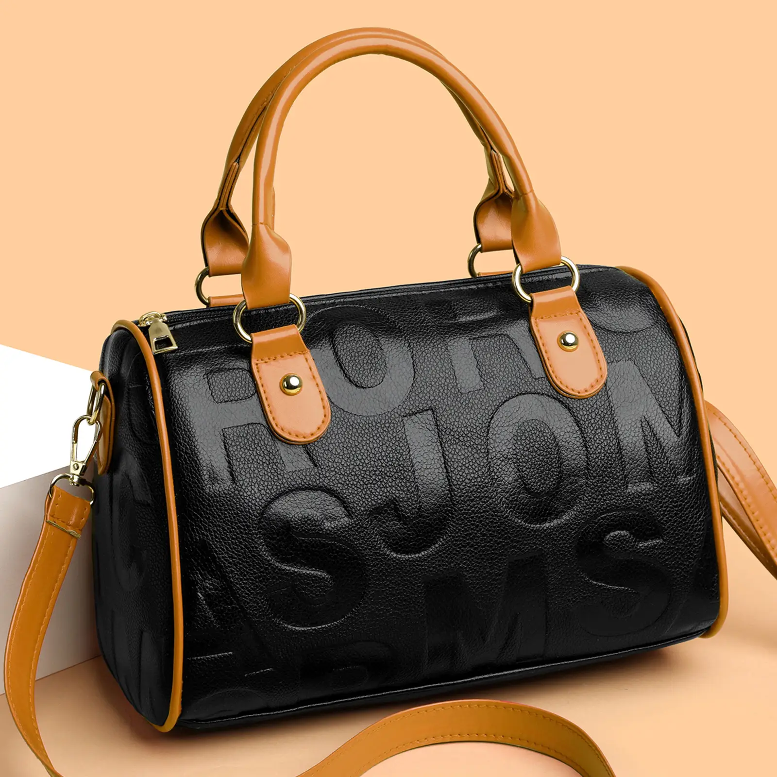 Authentic Leather Tactile Feel Large-capacity Crossbody Bag