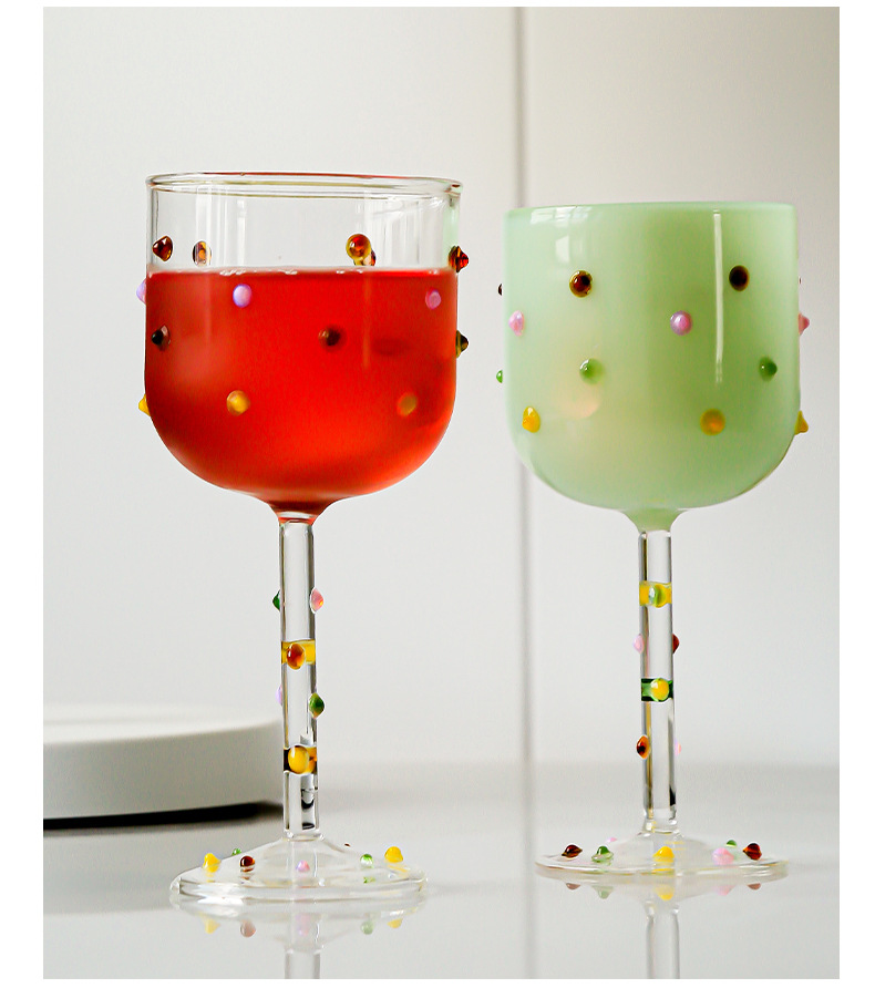 Title 3, Creative Colored Candy Bean High Beauty Wine Glass