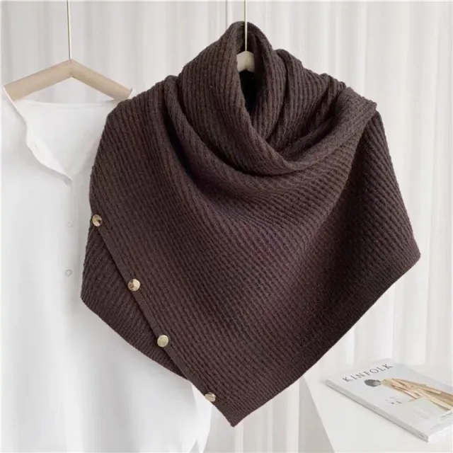 High end Knitted Cape And Shawl Spring Autumn Outerwear High end Blouse Brown - Shop at LoveMi
