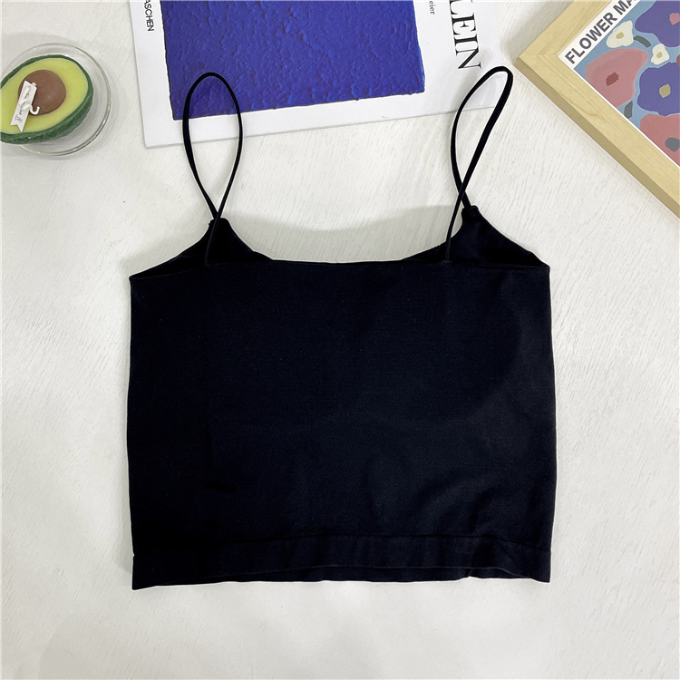 Women's Spring Sleeveless Sweet Hot Girl Top Camisole With Chest Pad