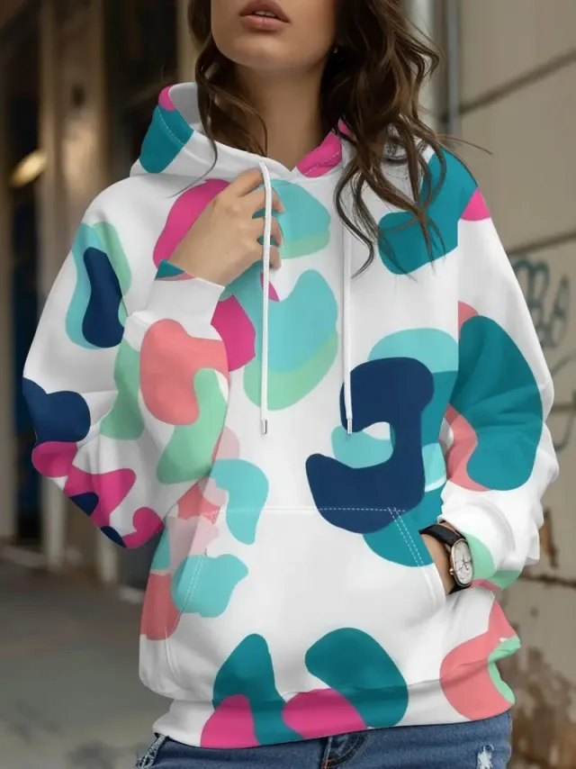 Graffiti Gradient 3D Printed Women's Hooded Sweatshirt Nvlmwy0005 Style - Shop at LoveMi
