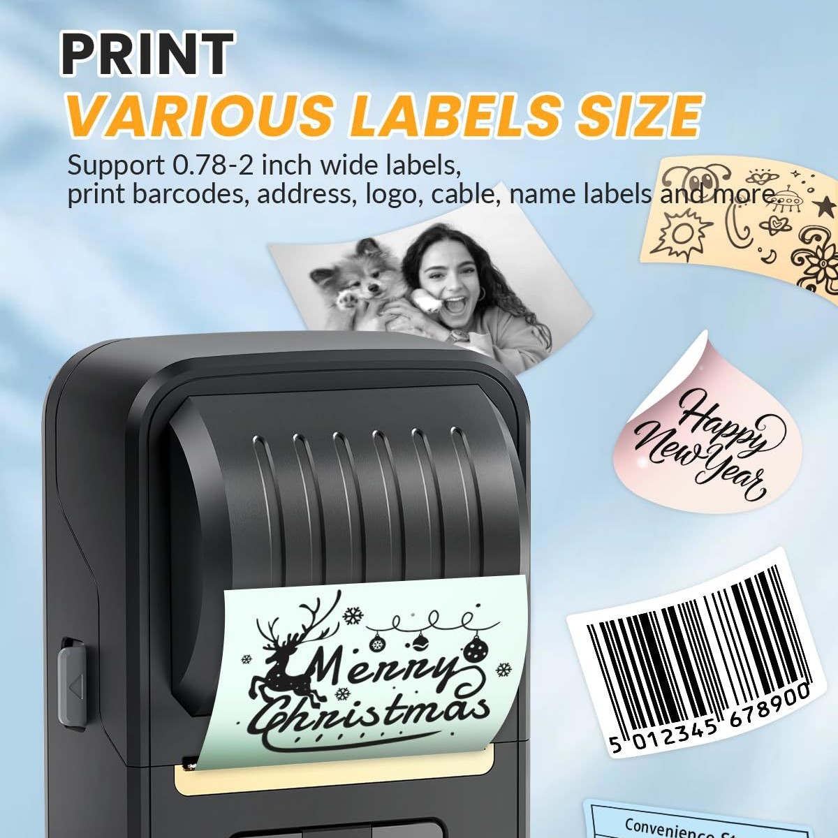 Bluetooth Ink-free Portable Thermal Label Printer