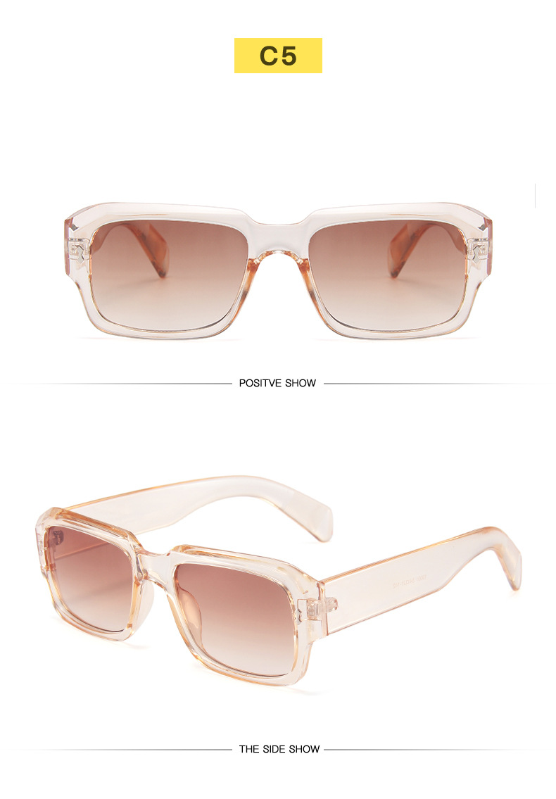 Title 9, Jelly Color Simple Retro Polygonal Glasses