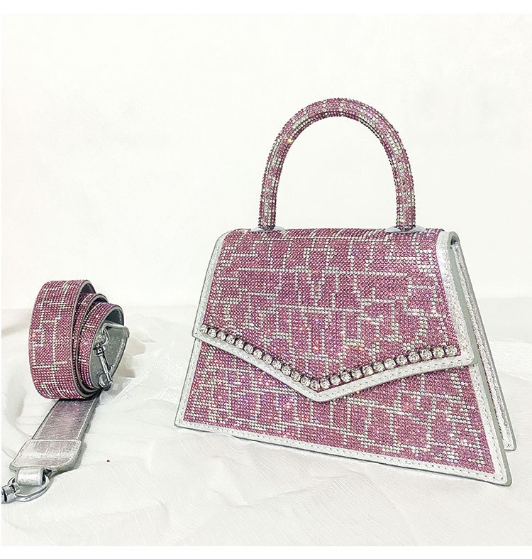 Title 25, Colorful Rhinestone Handheld Small Square Bag C...