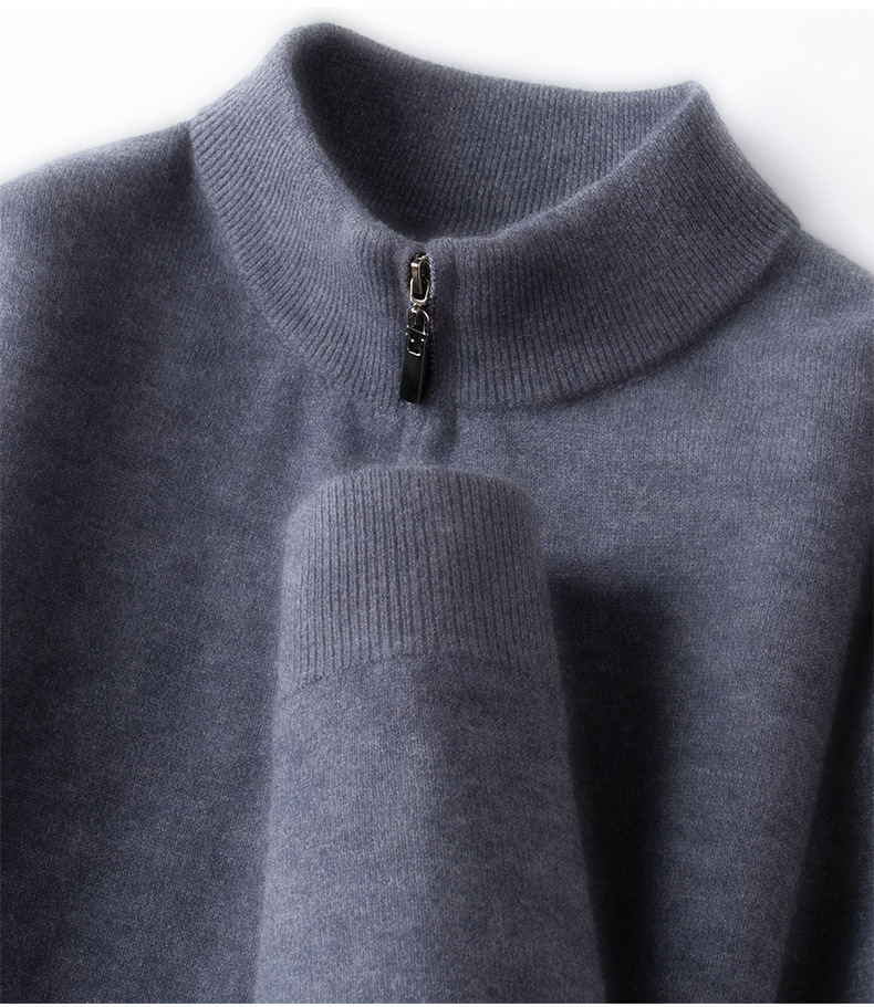 Men's Wool Half-Zip Stand-Collar Jumper image 14