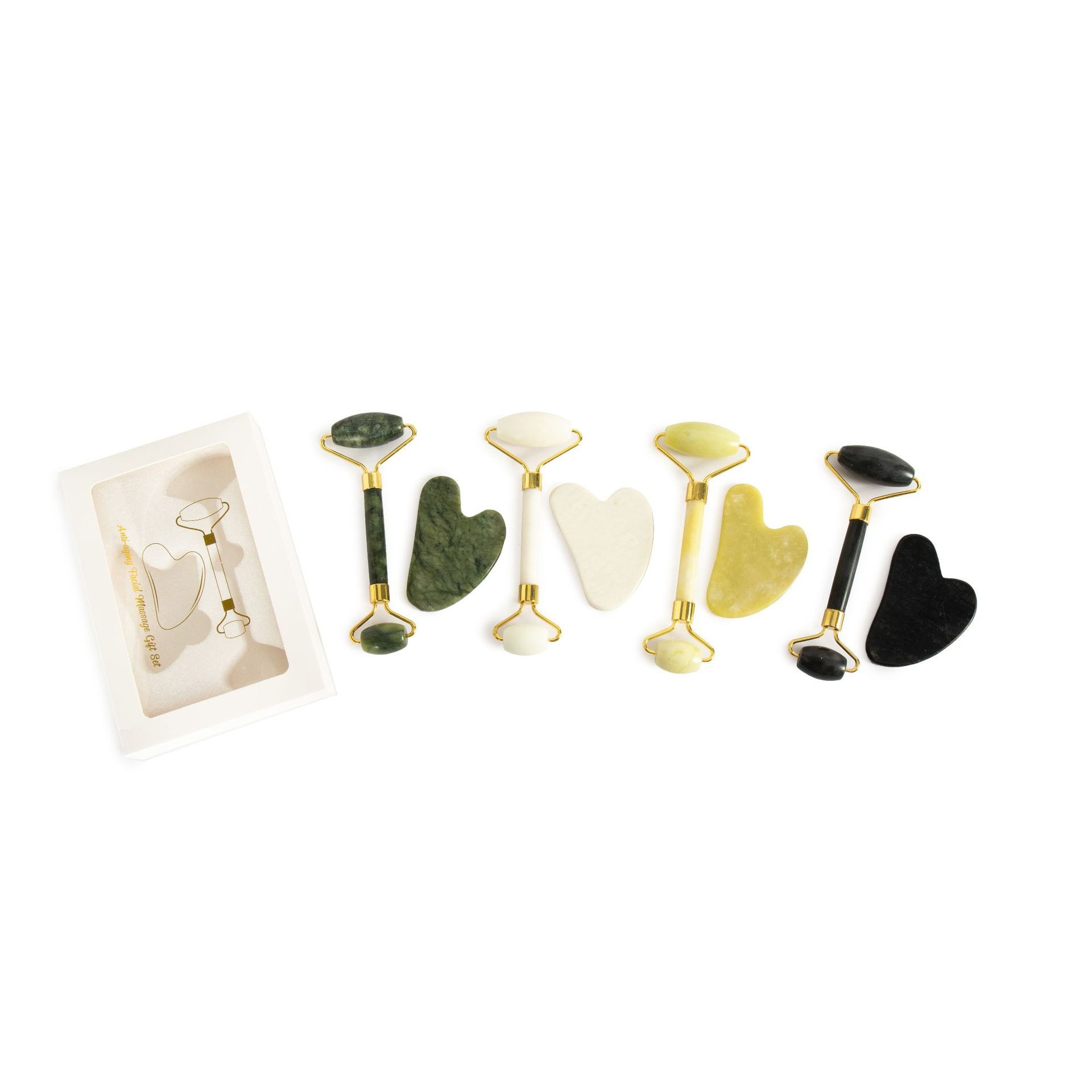 Jade And Stone Meridian Massage Stick Scraper For The Face And Neck