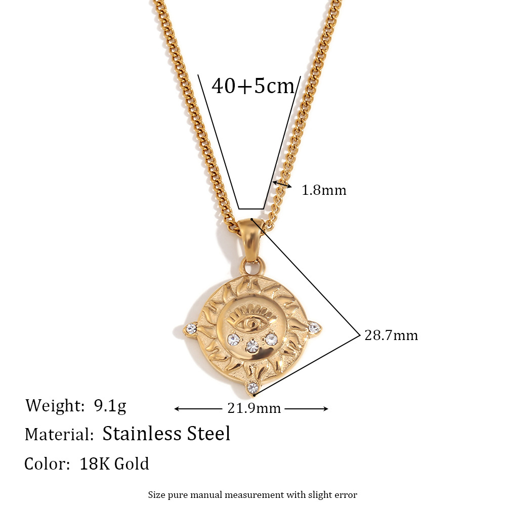 Elegance Retro Niche Design Necklace Stainless Steel 18K Gold Plating