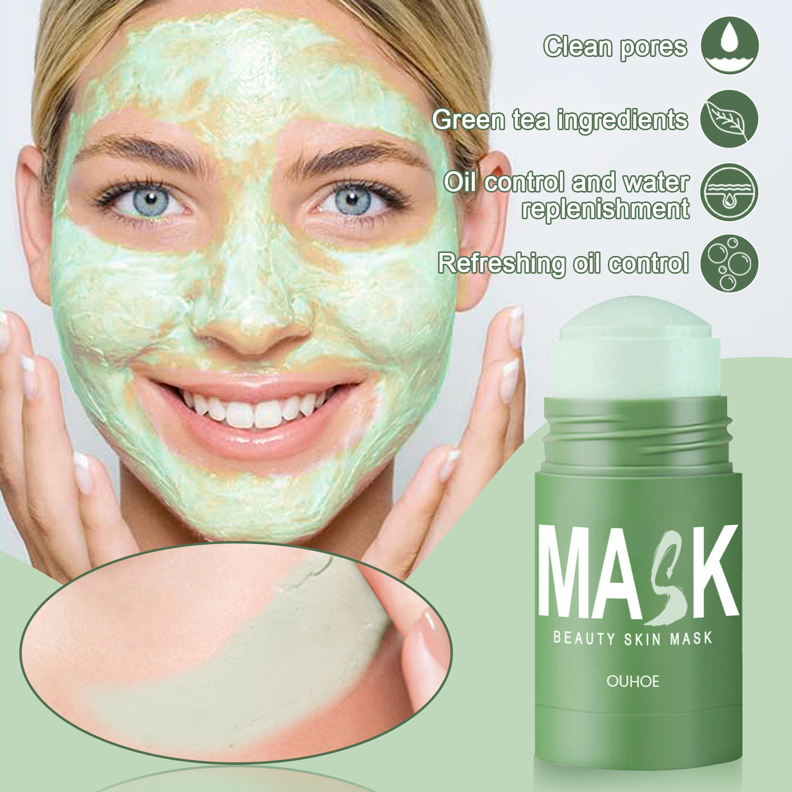 Cleansing And Nourishing Green Tea Mask Stick