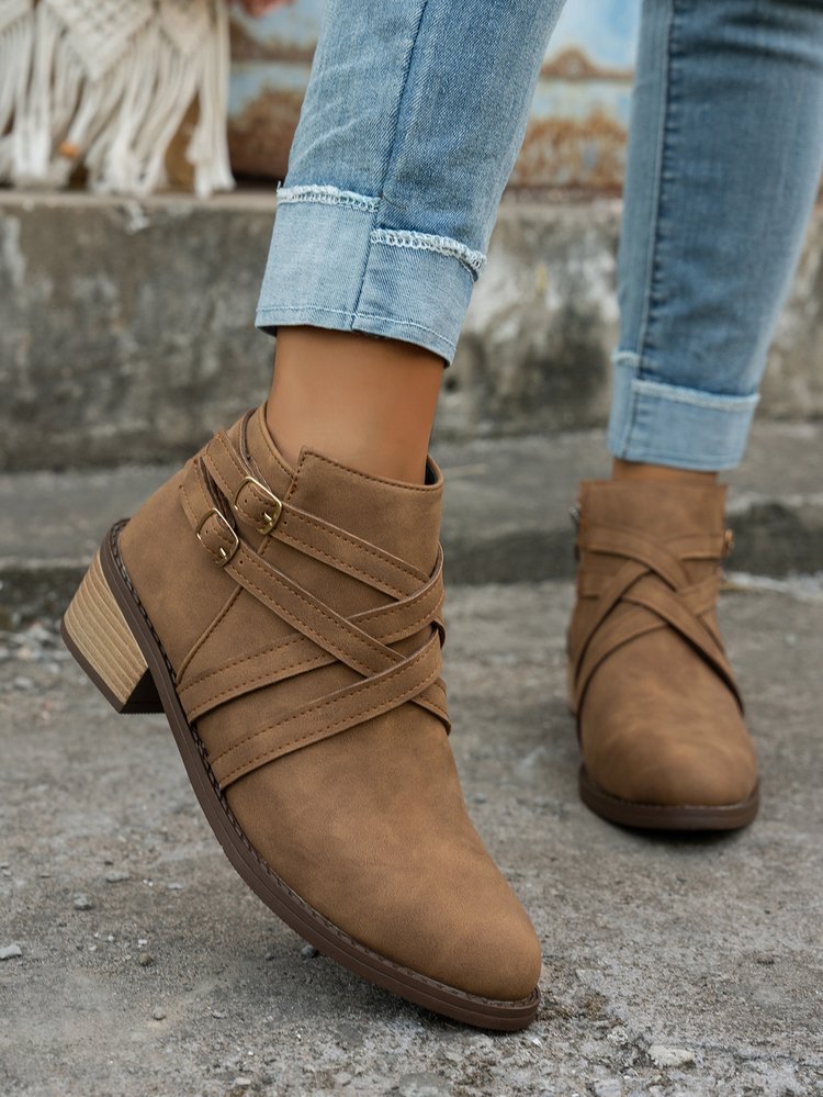Women’s Retro High-Heel Ankle Boots 