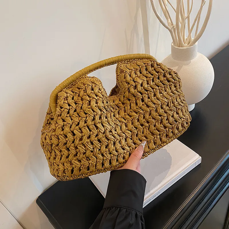 Women's Fashion Personality Trendy Clutch Shell Bag - Yellow