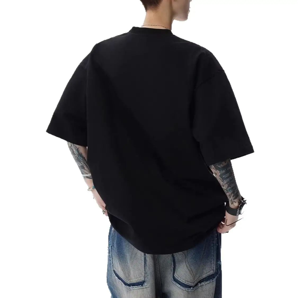 American-style Letter-print Crewneck Short-sleeve T-shirt Fashion Top