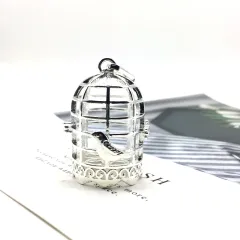 Waist Retro-style Accessories Can Be Installed Lamp Beads Bird Cage Pendant - Silver - View 1