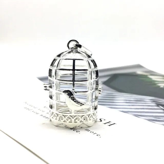 Waist Retro style Accessories Can Be Installed Lamp Beads Bird Cage Pendant Silver - Shop at LoveMi