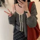Gray Sweater Suspenders