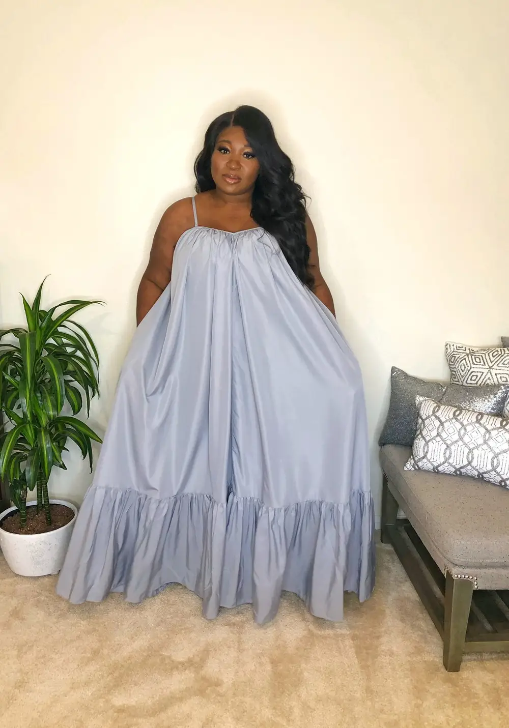 Spaghetti Straps Sleeveless Long Dress Women