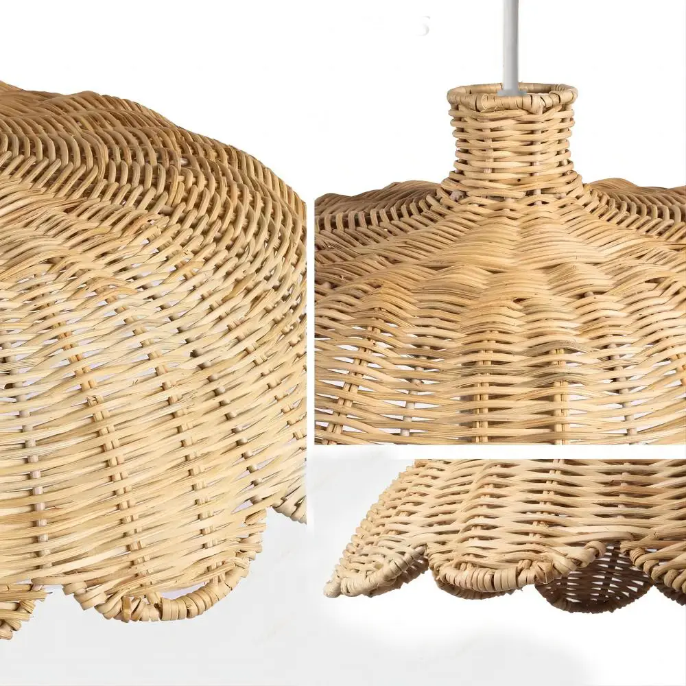 Nordic Style Rattan Lampshade Home Restaurant